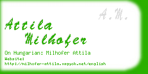 attila milhofer business card
